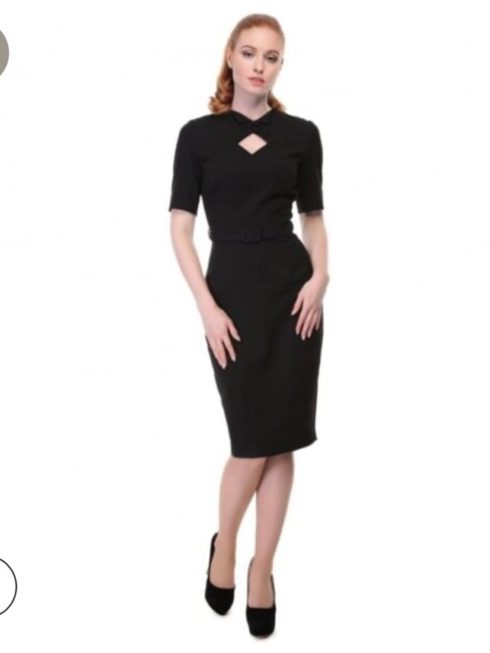 Green Keyhole Pencil Dress